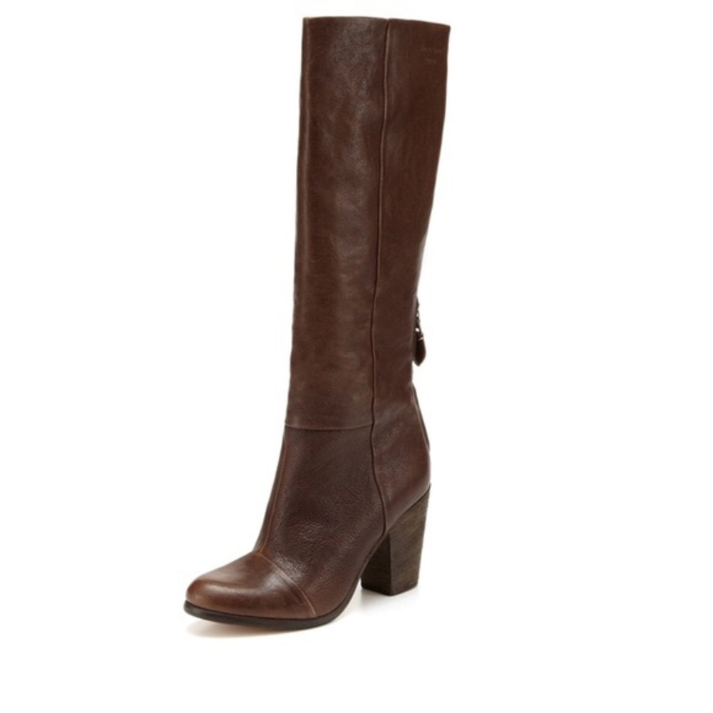 Rag & Bone Knee High Newbury Boots in dark brown